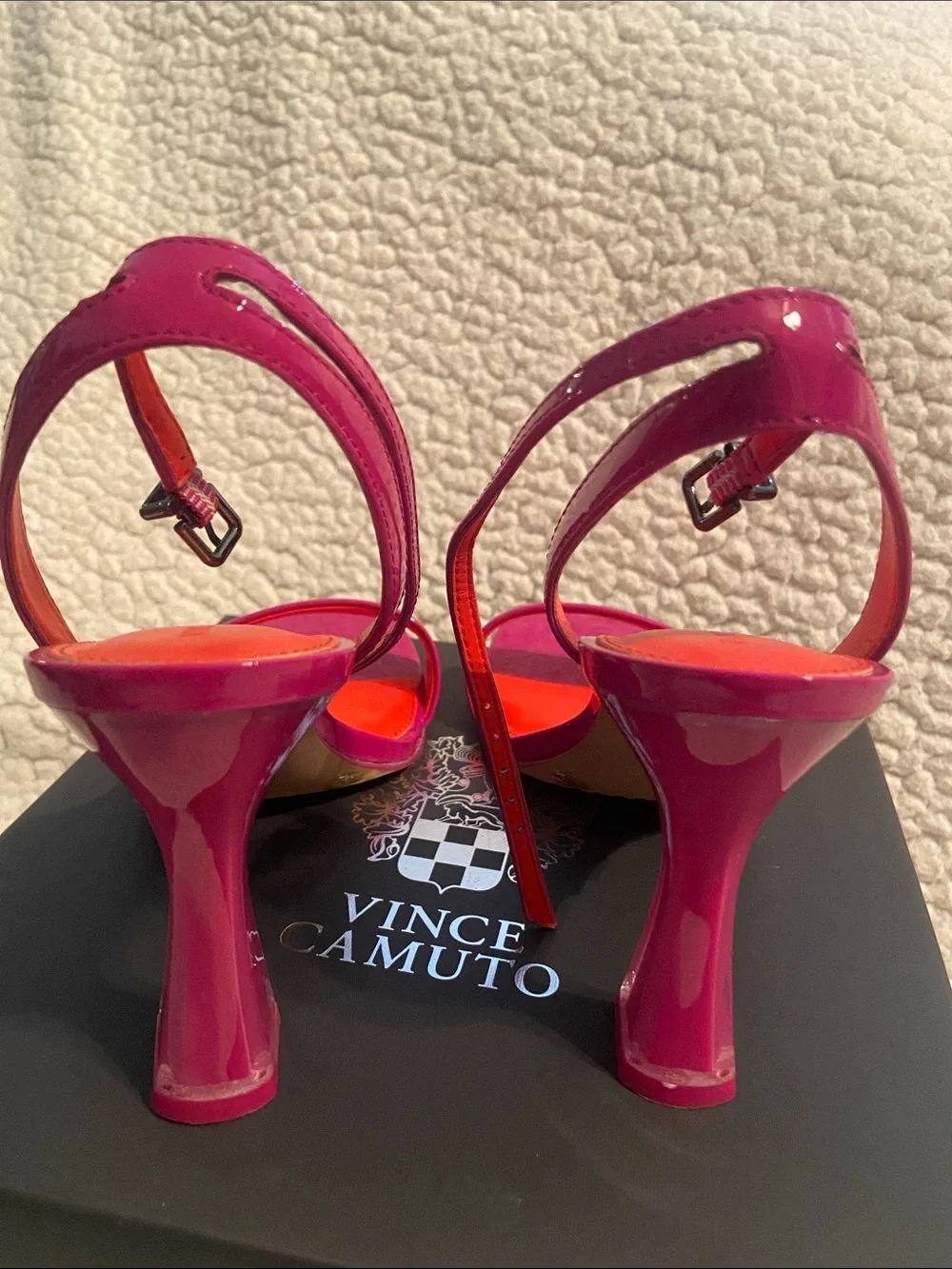 Vince Camuto Magenta Patent Slingback Heels